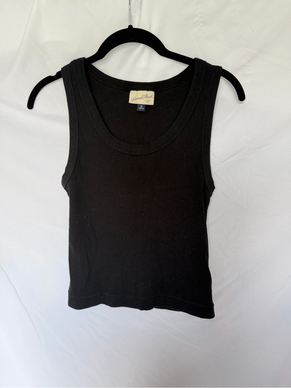Universal Thread Black Ribbed Tank Top - Women's Sleeveless